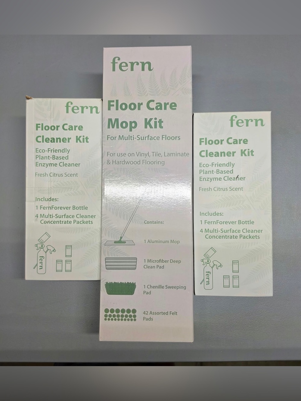 NEW Fern Floor Care Mop + 2 Cleaner Kits –Complete Multi-Surface Cleaning Bundle